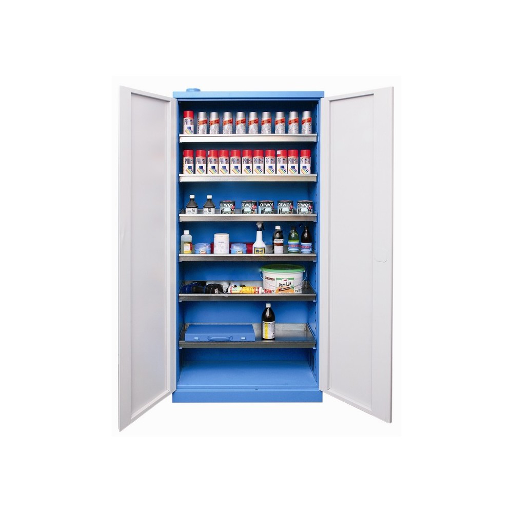 Chemicka skriňa s komínom kovová