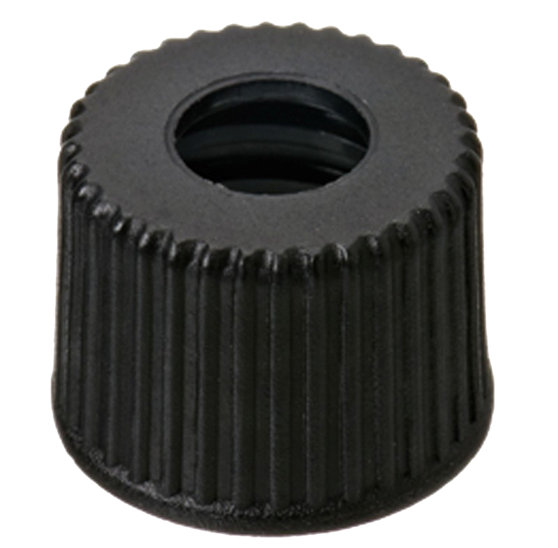 Uzáver zváit ND8, PP čierny, stred. otvor, bez septa, 100 ks