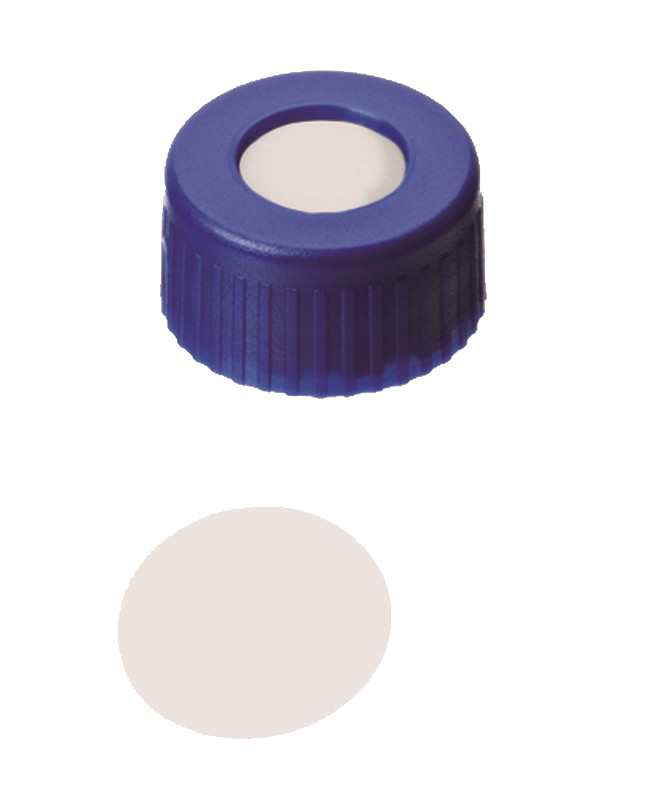 Uzáver ND9 PP modrý PTFE 100ks