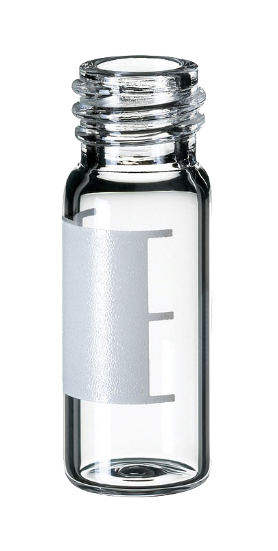 Vialka skrutkovacia ND10, 1,5 ml, číra, popis.pole a ryska, 100ks