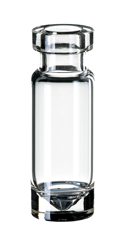 Mikrovialka krimpovacia ND11, 1,1ml, ploché dno s kužeľom, 100ks