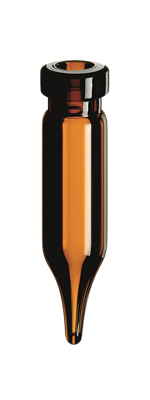 Mikrovialka krimpovacia ND8, hnedá, 0,4ml, kón.dno, 30x7mm, 100ks, LABSOLUTE®