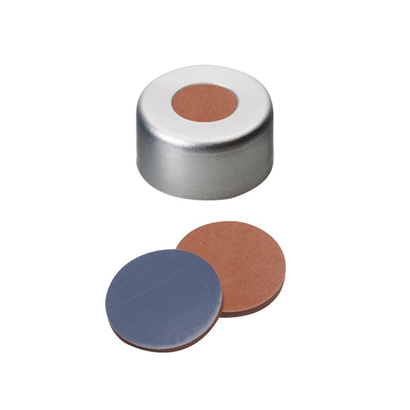 Uzáver krimpovací ND11, hliník, Butyl/PTFE, 100ks