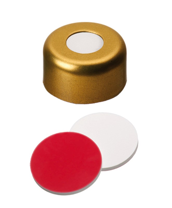 Uzáver krimpovací ND11, hliníkový zlatý, magnetický CTC, sil/PTFE, 100ks