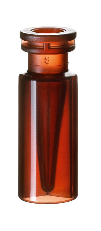 Zaklapávacia-snap vialka ND11, PMP, tmavá, 0,3ml, PP insert, 100ks