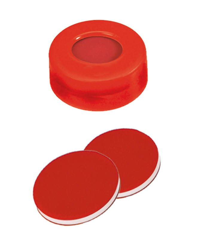 Zaklapávací-snap uzáver ND11, tvrdý, červený, PTFE/sil/PTFE, 100ks