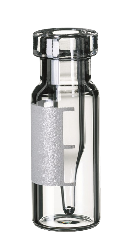 Vialka krimpovacia ND11, číra, 0,2ml, insert, popis.pole, 100ks