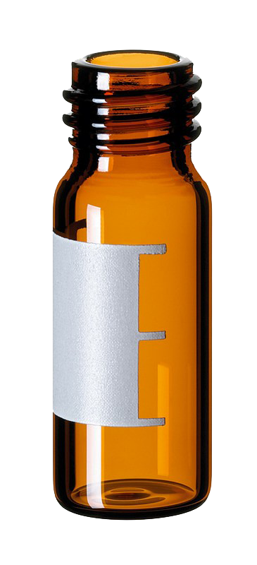 Vialka skrutkovacia ND10, 1,5 ml, tmavá, popis.plocha a ryska, 100ks