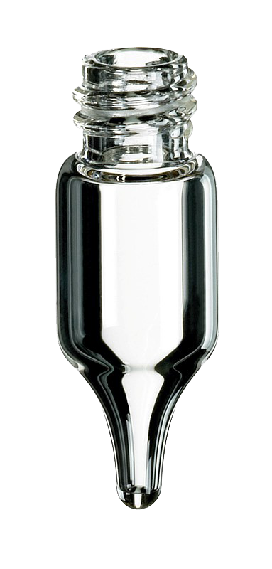 Vialka skrutkovacia ND8, číra, 1,1ml, kónické dno, 100ks, LABSOLUTE®