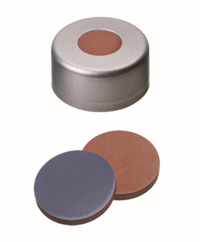 Krimpovacie uzávery ND13, hliník, but/PTFE, 100ks, LABSOLUTE®