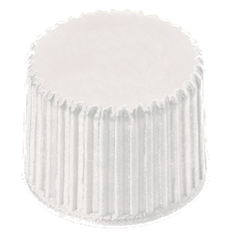 Uzáver závit ND8, PP biely, plné viečko, bez septa, 100ks