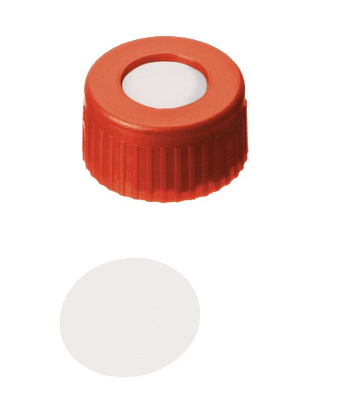 Uzáver ND9 PP červený PTFE 100ks