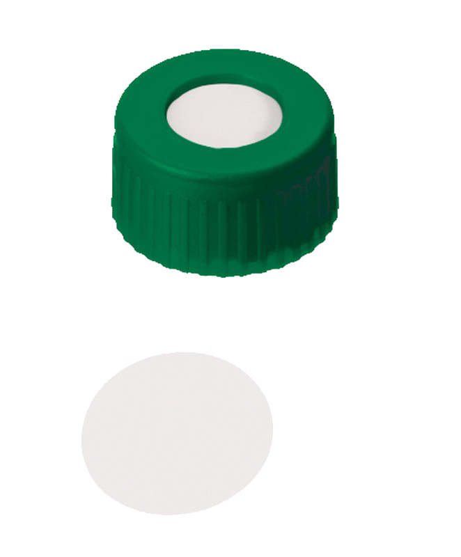 Uzáver ND9 PP zelený PTFE 100ks