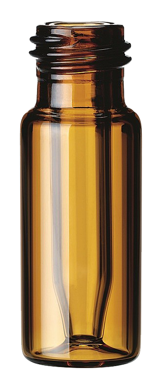 Vialka skruktovacia, krátky závit, ND9, tmavá, 0,3ml, insert, 100ks