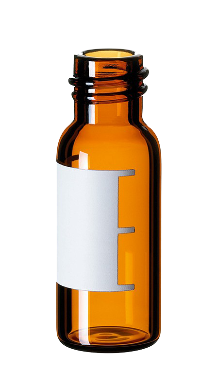 Vialka skrutkovacia ND8, hnedá, 1,5ml, ploché dno, štítok, ryska, silaniz., 100ks, LABS...