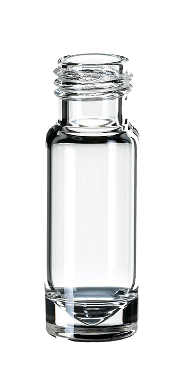 Mikrovialka skrutkovacia, krátky závit, ND9, číra, 1,1ml, silanizovaná, 100ks