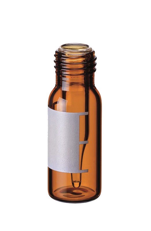 Vialka skrutkovacia, krátky závit, ND9, tmavá, široký otvor, 0,2ml, silanizovaná, inser...