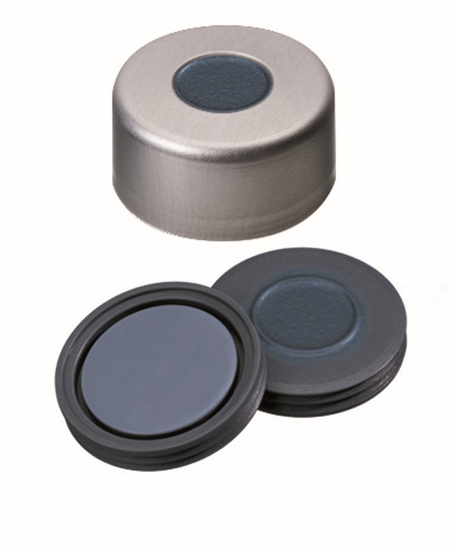 Krimpovacie uzávery ND13, hliník, but/PTFE, Pharma-Fix, 1000ks, LABSOLUTE®