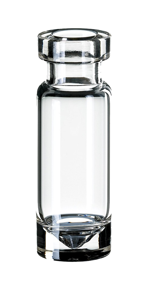 Mikrovialka krimpovacia ND11, 1,1ml, dno s kužeľom, silaniz., 100ks