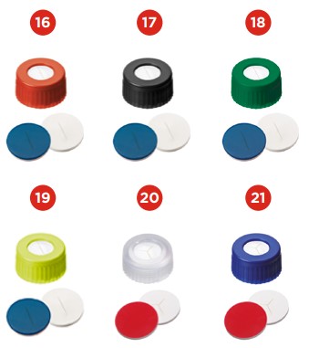 Skruktovacie uzávery ND9, septa silikón/PTFE, LABSOLUTE® (verzia 4)
