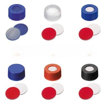 Skruktovacie uzávery ND9, septa silikón/PTFE, LABSOLUTE®