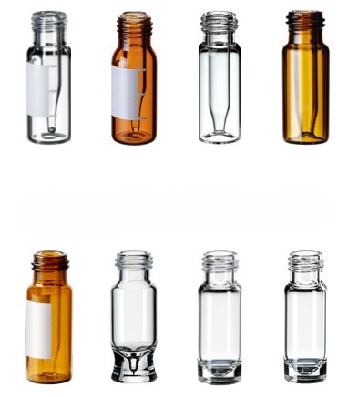 Vialky skrutkovacia s krátkym závitom ND9, so širokým otvorom, 100ks, LABSOLUTE®