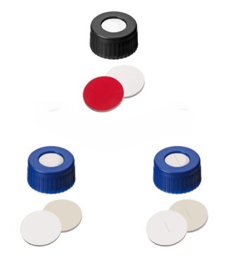 Skrutkovacie uzávery ND9, silikón/PTFE, ULTRABOND, 100ks, LABSOLUTE