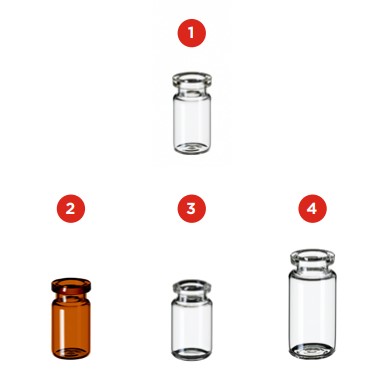 Krimpovacie vialky a Headspace vialky ND20, 100ks, LABSOLUTE® (verzia 2)