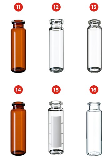 Krimpovacie vialky a Headspace vialky ND20, 100ks, LABSOLUTE® (verzia 4)