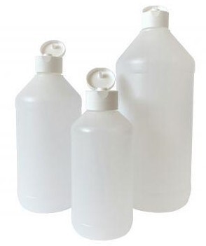 Fľaša dávkovacia s vyklápacím viečkom HDPE/PP