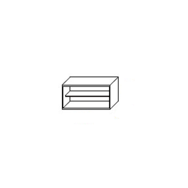 Skrinka závesná otvorená s policou