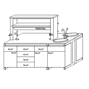 Obojstranné pracovisko na prácu v stoji